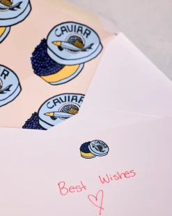 Caviar Dreams Notecard Set in White