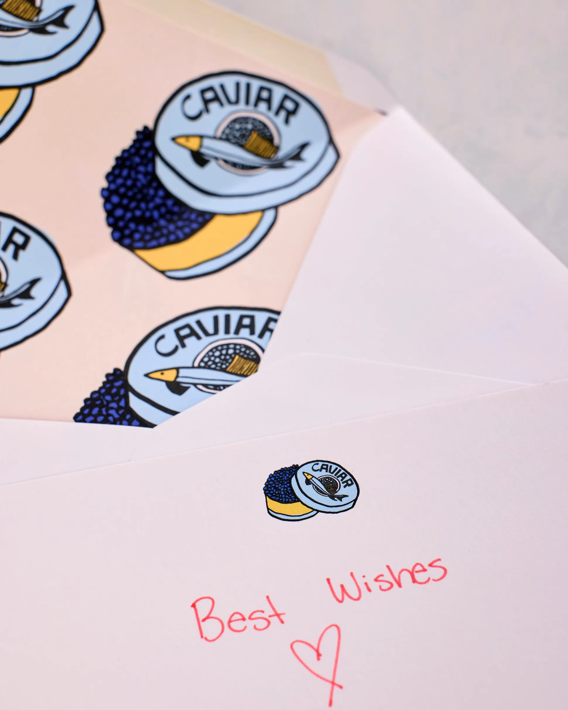 Caviar Dreams Notecard Set in White