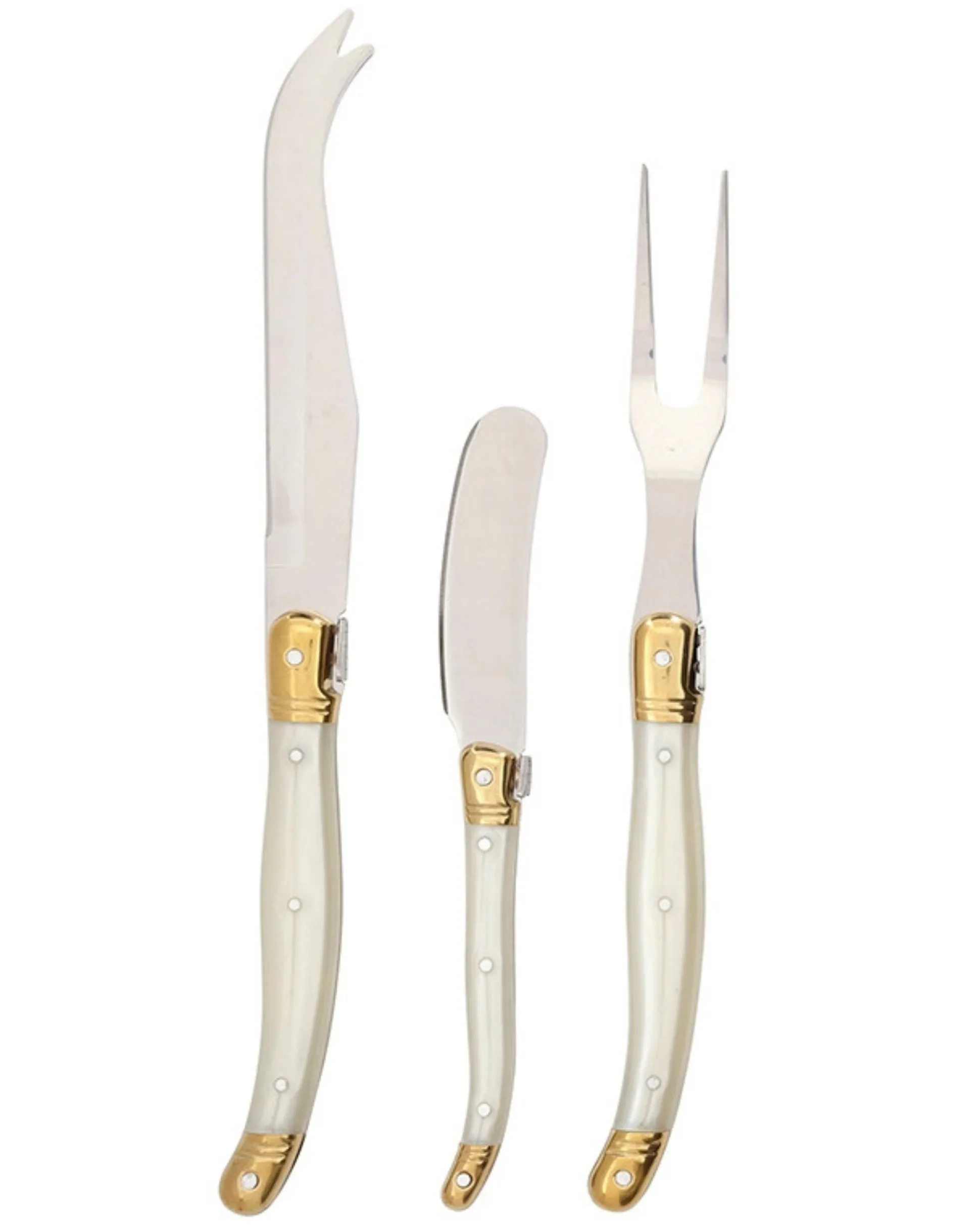 Cheese Knife Set Set of 3 in Pearl