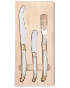 Cheese Knife Set Set of 3 in Pearl