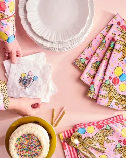 Cocktail Napkins Set of 4 in Birthday Bagheera