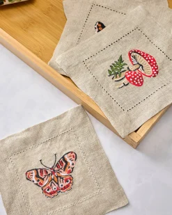 Cocktail Napkins Set of 4 in Butterfly Forager