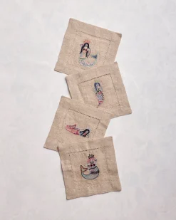Cocktail Napkins Set of 4 in Daughters of Triton