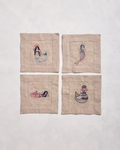 Cocktail Napkins Set of 4 in Daughters of Triton