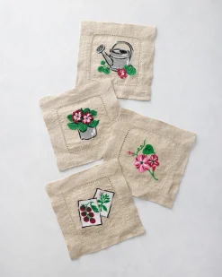 Cocktail Napkins Set of 4 in Green Thumb