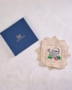 Cocktail Napkins Set of 4 in Green Thumb