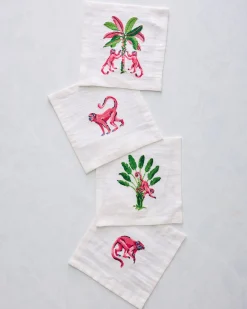 Cocktail Napkins Set Of 4 in Royal Palms