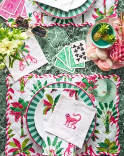 Cocktail Napkins Set Of 4 in Royal Palms