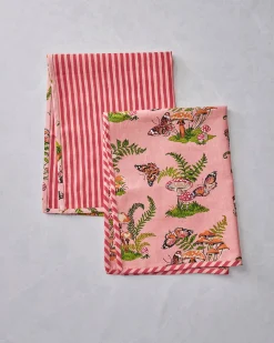 Cocktail Napkins & Tea Towels Bundle in Butterfly Forager