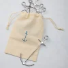 Cocktail Picks Set Of 6 in Silver Anchor