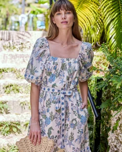 Collins Dress in Saltwater Serenity