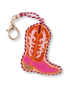 Cowboy Boot Bag Charm in Pink