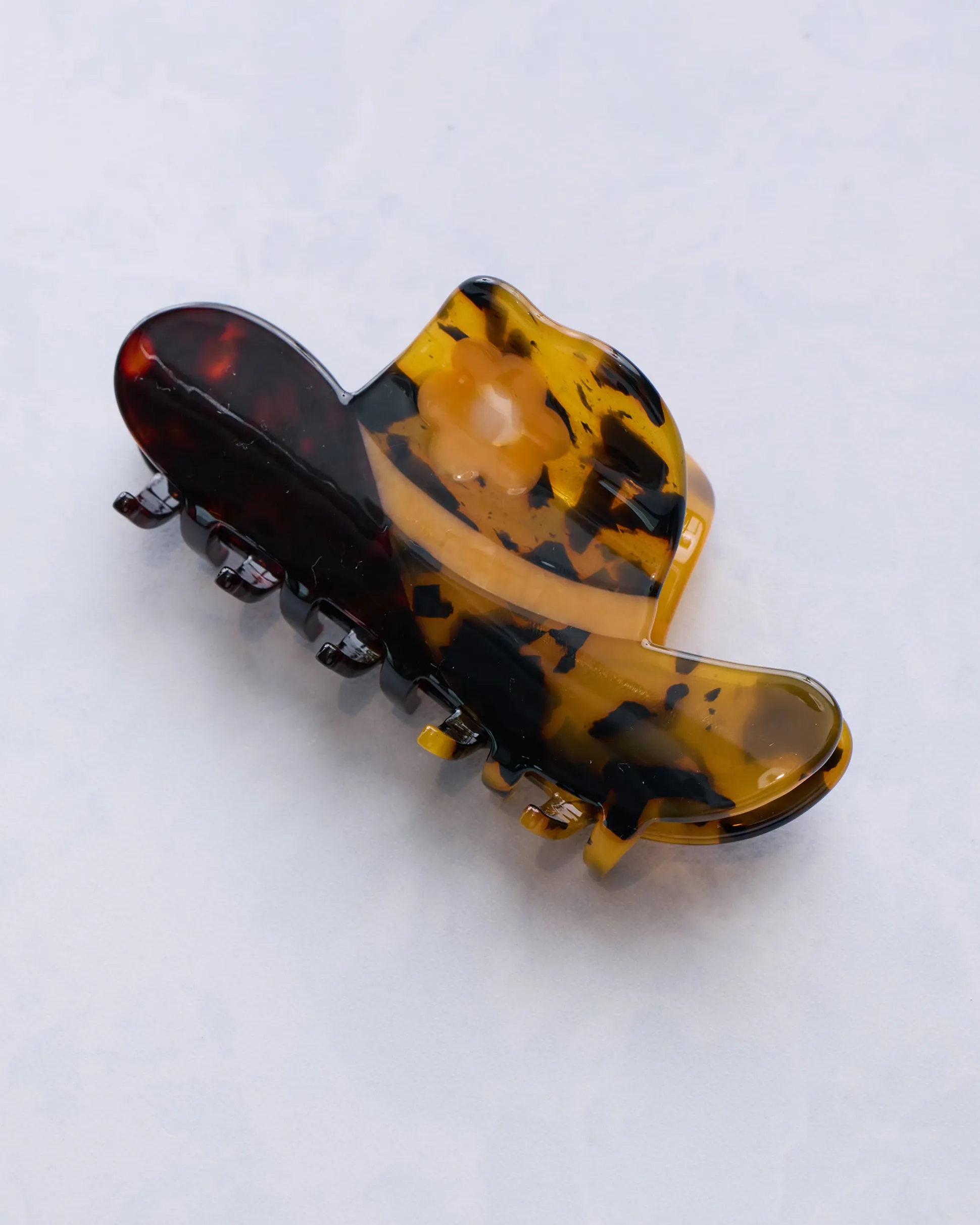 Cowboy Hat Hair Claw Clip in Tortoise