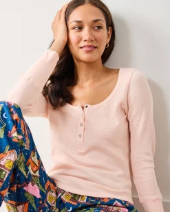 Cozy Henley in Pink Whisper
