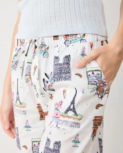 Cropped PJ Pant in Paris Getaway