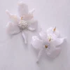 Crystal Lily Earrings in Mother of Pearl