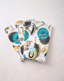 Dinner Napkins Set of 4 in Champagne & Caviar