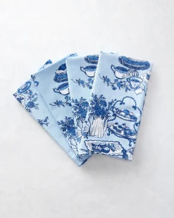 Dinner Napkins Set of 4 in High Tea Toile