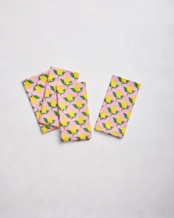 Dinner Napkins Set of 4 in Lemon Twist