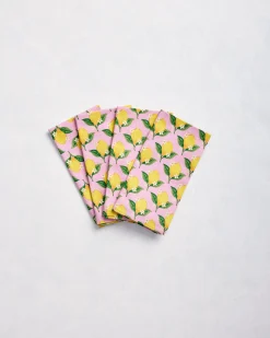 Dinner Napkins Set of 4 in Lemon Twist