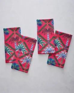 Dinner Napkins Set Of 4 in Palm Tree Paradise