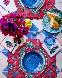 Dinner Napkins Set Of 4 in Palm Tree Paradise