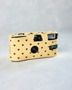 Disposable Camera with Flash in Gold Heart