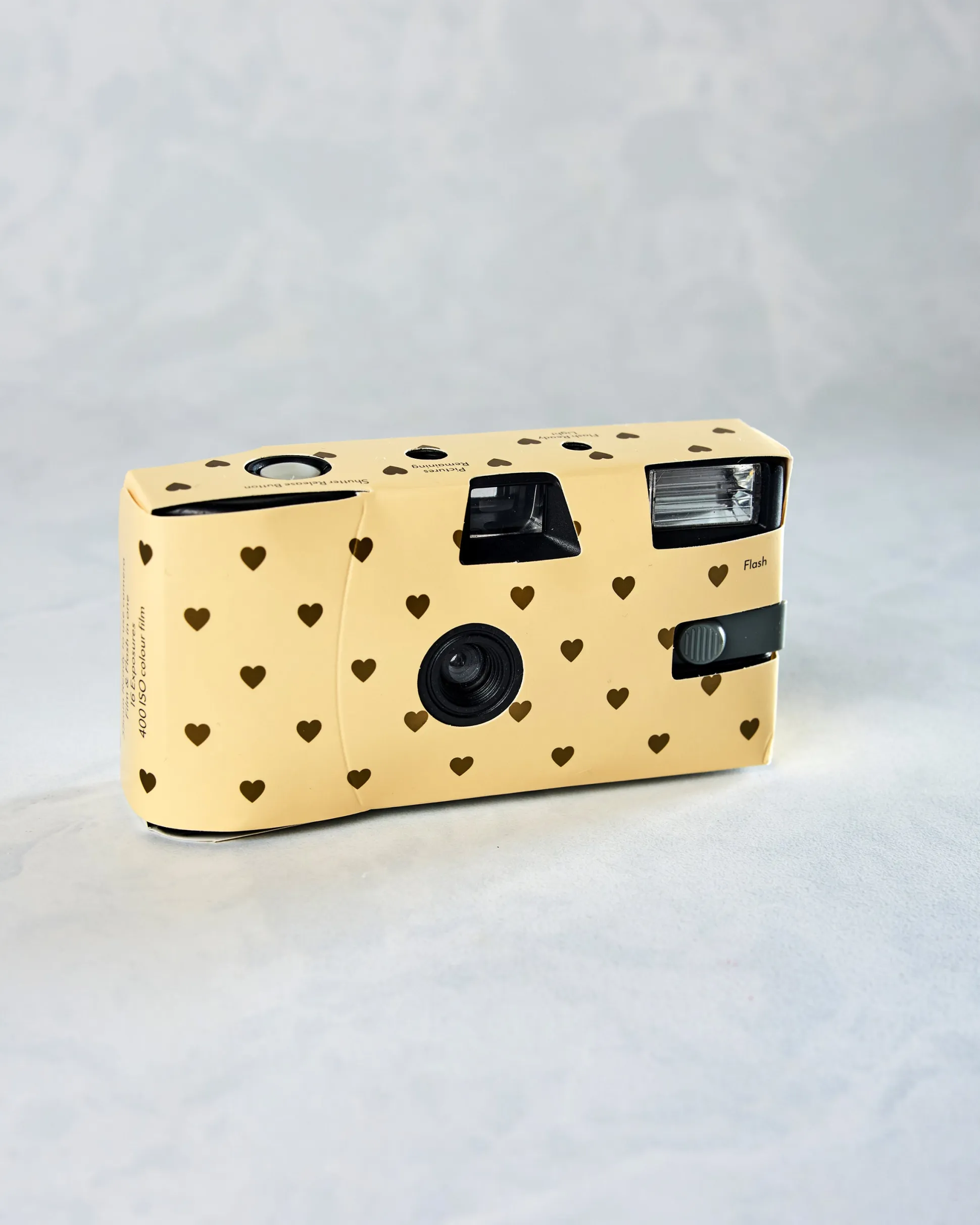 Disposable Camera with Flash in Gold Heart
