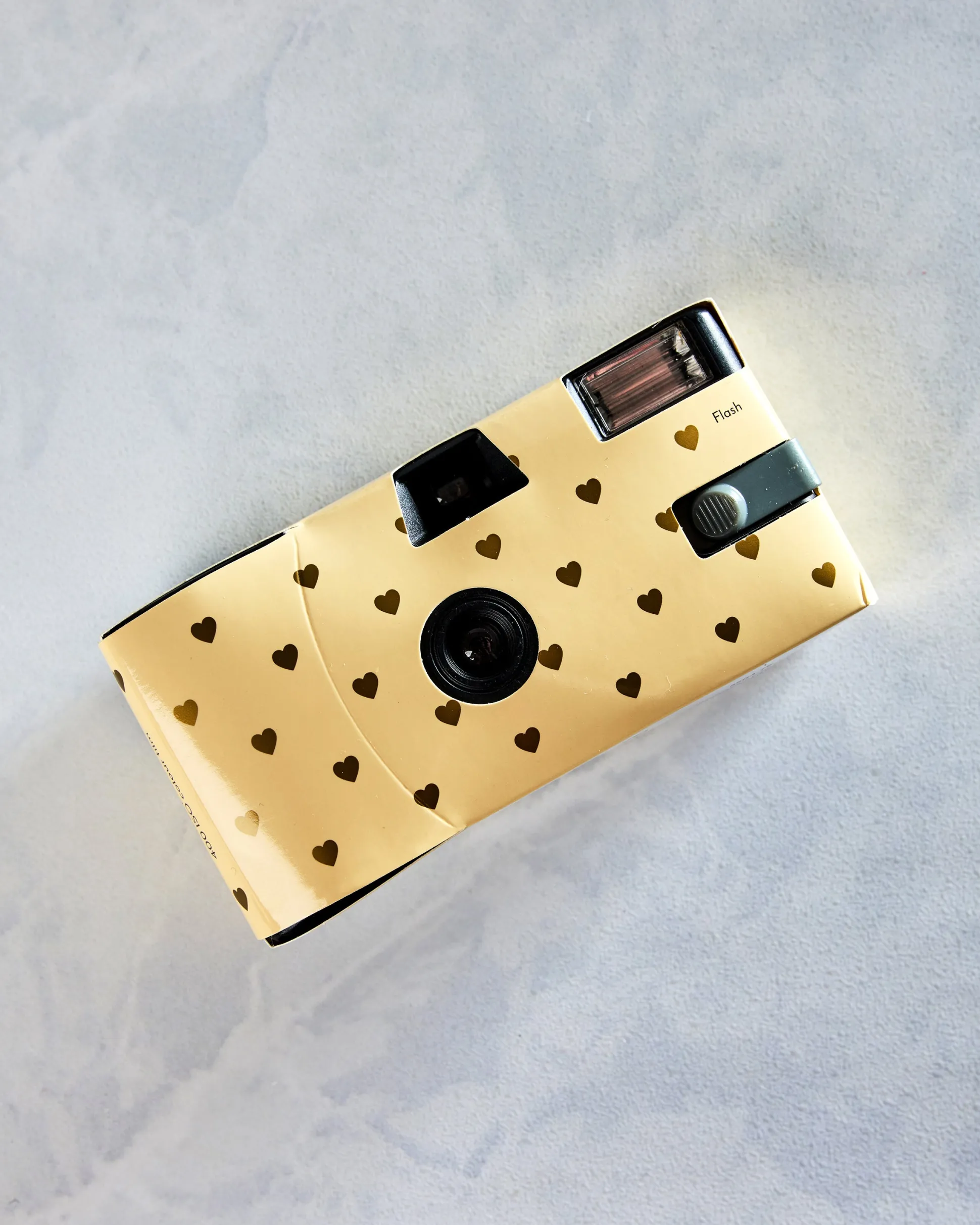 Disposable Camera with Flash in Gold Heart