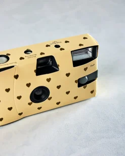 Disposable Camera with Flash in Gold Heart