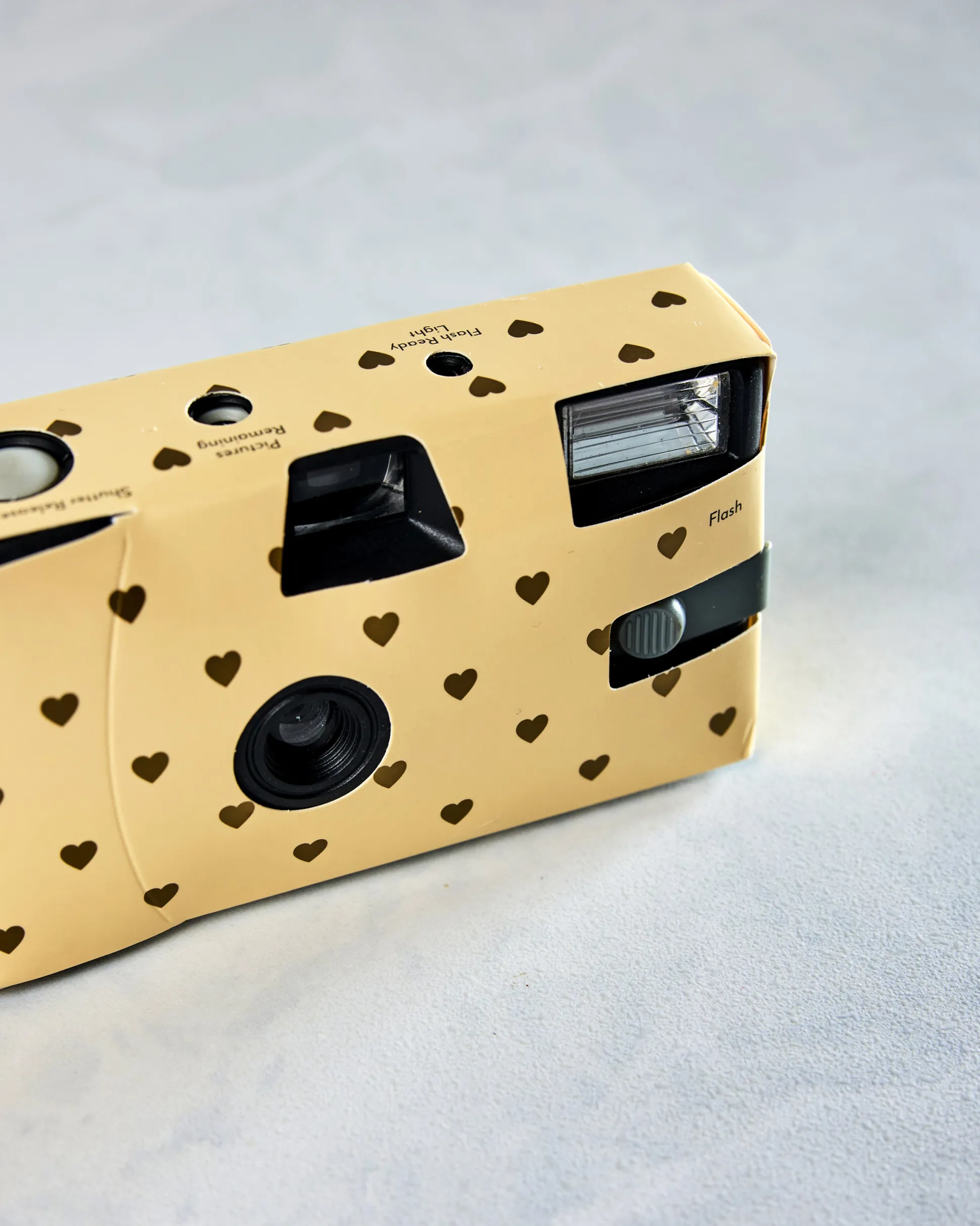 Disposable Camera with Flash in Gold Heart
