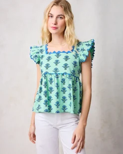 Dunmore Blouse in Aviary Flowers
