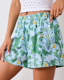 Eco Satin Boyfriend Boxer in Gator Grove