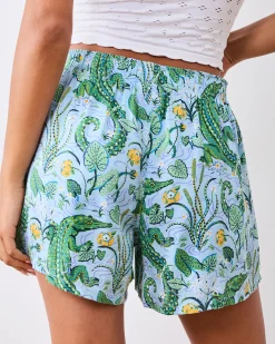 Eco Satin Boyfriend Boxer in Gator Grove