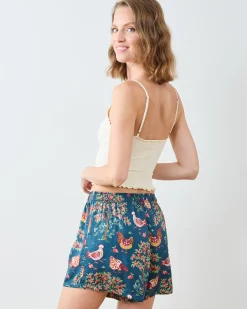 Eco Satin Boyfriend Boxer in Hen House