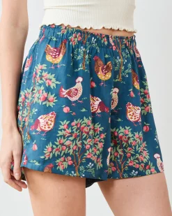 Eco Satin Boyfriend Boxer in Hen House