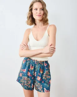 Eco Satin Boyfriend Boxer in Hen House