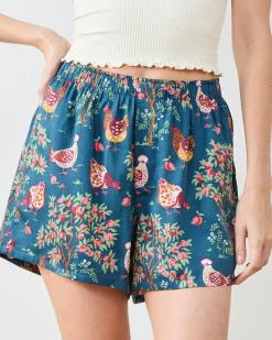 Eco Satin Boyfriend Boxer in Hen House