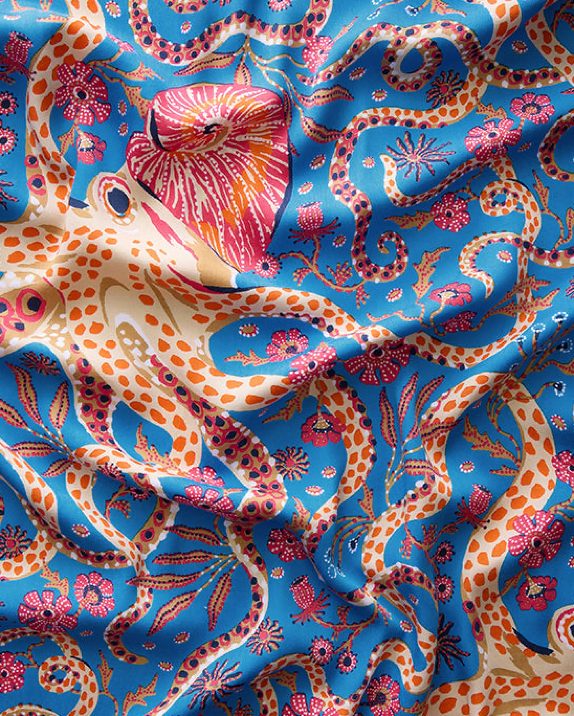 Eco Satin Boyfriend Boxer in Octopus Isle