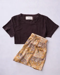 Eco Satin Boyfriend Boxers & Saturday Tee Bundle in Bagheera