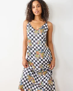 Eco Satin Chic to Sleep Nightie in Courtly Check Bagheera