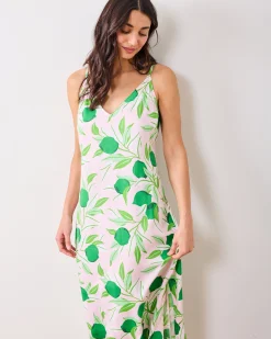 Eco Satin Chic To Sleep Nightie in Lime Zest
