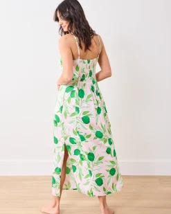 Eco Satin Chic To Sleep Nightie in Lime Zest