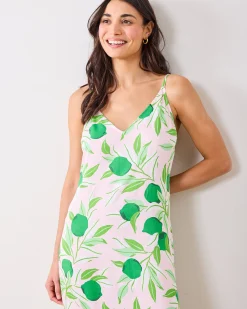 Eco Satin Chic To Sleep Nightie in Lime Zest