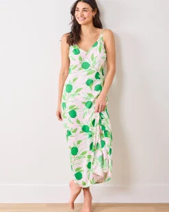 Eco Satin Chic To Sleep Nightie in Lime Zest