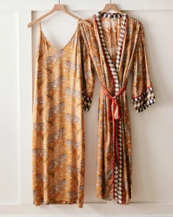 Eco Satin Chic to Sleep Nightie and Eco Satin Robe Set in Bagheera
