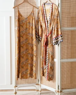 Eco Satin Chic to Sleep Nightie and Eco Satin Robe Set in Bagheera