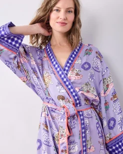 Eco Satin Chic to Sleep Nightie & Robe Bundle in Fancy Dogs