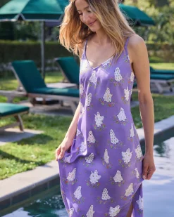Eco Satin Chic to Sleep Nightie in Gardening Ghosts