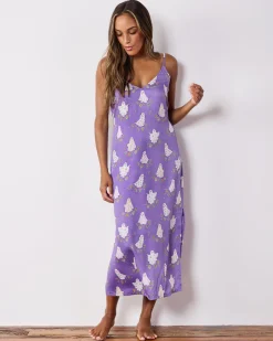Eco Satin Chic to Sleep Nightie in Gardening Ghosts
